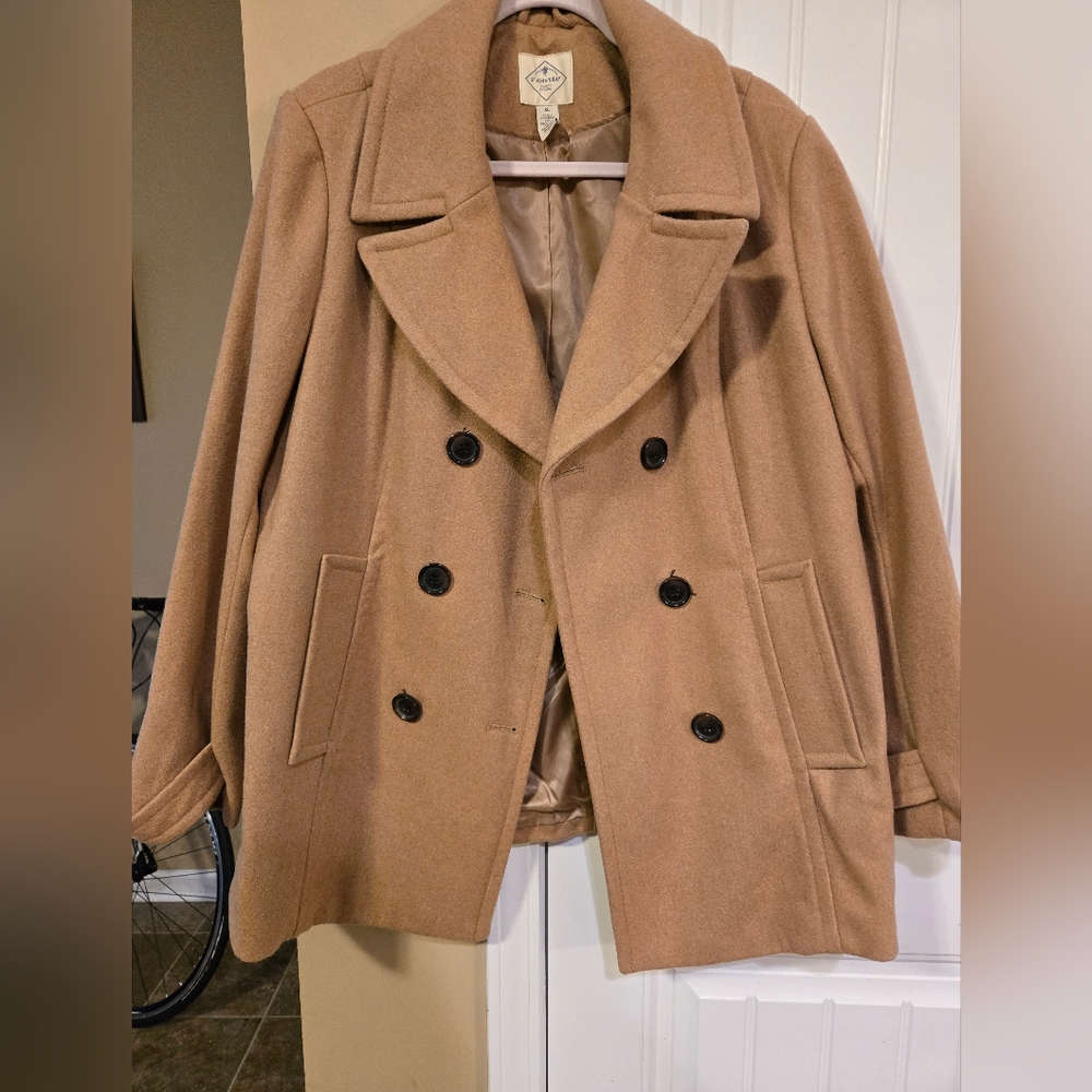 St. John's Bay Classic Tan Wool Blend Coat